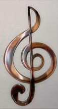 TrebleClef --Copper Bronzed Ptd Musical Note Music Metal Wall Art Decor 12&quot; x 6&quot; - £16.69 GBP