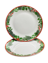 2 Plates Royal Norfolk Christmas Holly Wreath Dinner 10.5&quot;-Brand New-SHIP 24 HRS - £22.17 GBP