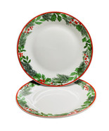 2 Plates Royal Norfolk Christmas Holly Wreath Dinner 10.5&quot;-Brand New-SHI... - £21.75 GBP