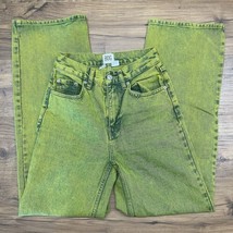 BDG Size 25 High Rise Baggy Jeans Acid Grunge Green Wide Leg - £20.20 GBP