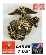 * USA MADE Large USMC EGA GOLD LAPEL HAT COAT SHIRT JACKET PIN US MARINE... - $14.99