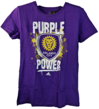 Adidas Mujer Orlando City Sc Violeta Potencia de Manga Corta Camiseta XL - - £14.19 GBP
