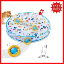 USB Rechargeable Cat Toy: Fast Moving Ball &amp; Multi-Mode Play Mat, 28 Inches - $41.70