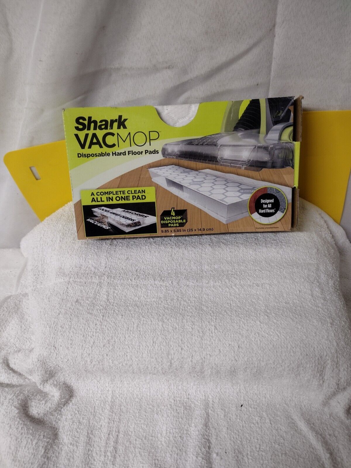 New, Shark VacMop Disposable Hard Floor Pads Pack of 4 9.85"x5.85" For All Floor - $17.95