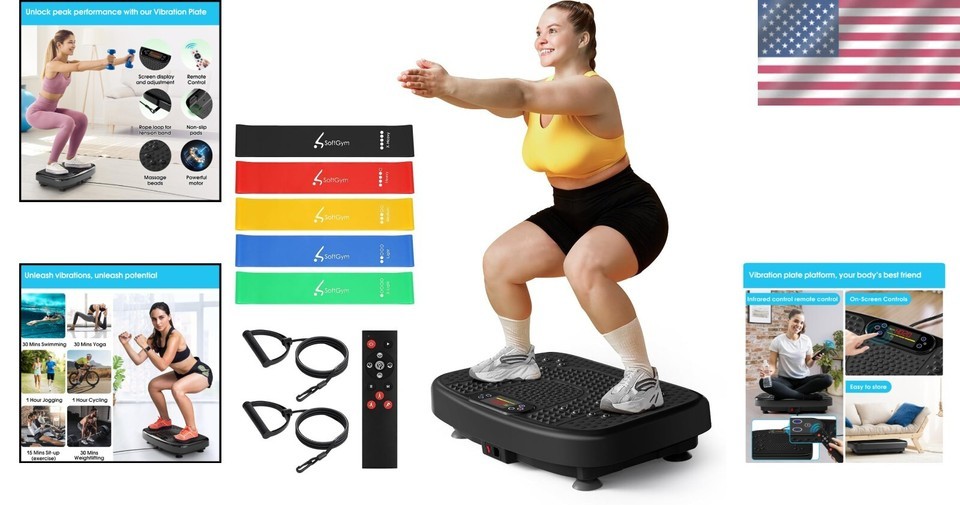 Versatile Vibration Exercise Platform 400 lbs for Lymphatic Drainage & Strength Item image 2