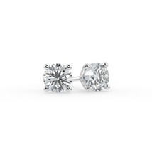 1Ct Natural  Diamond SI Clarity Round Shape Solitaire 4 Prong Martini Style Stud - £1,823.72 GBP
