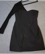 Blaque Label Black Women Dress One Shoulder Lined Corset Top Size Large ... - $54.75 CAD