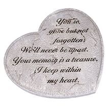 You Are Gone But Not Forgotten Heart Garden Stepping Stone 11 Inch - $39.98