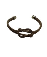 STERLING SILVER INFINITY KNOT UNIQUE CUFF MESH BRACELET ADJUSTABLE 925 16g - $519.17 MXN