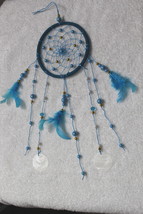 DREAMCATCHER WINDCHIME CHIME BELL BEADS SHELLS TURQUOISE COLOR - £7.14 GBP
