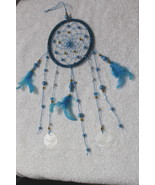 DREAMCATCHER WINDCHIME CHIME BELL BEADS SHELLS TURQUOISE COLOR - £7.09 GBP