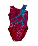 Obersee Child L Shiny Gymnastics Leotard One-Shoulder Pink/Blue - $14.40