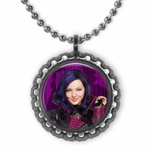 Disney Descendants Mal 3D Bottle Cap Necklace | Gift For Kids - £3.81 GBP