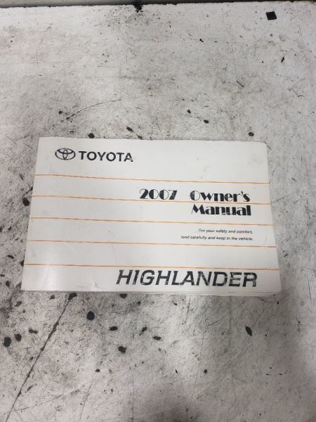 HIGHLANDR 2007 Owners Manual 688668Tested - $44.55