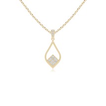 ANGARA Lab-Grown 0.09 Ct Diamond Pointed Teardrop Pendant Necklace in 14K Gold - £512.80 GBP