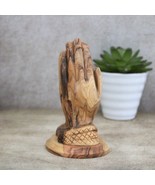 Beautiful Hand Carved Olive Wood Praying Hands, Made in the Holy Land Je... - £158.45 GBP