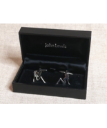Seated Naked Lady Silhouette, Silver Tone Cufflinks - $441.81 MXN