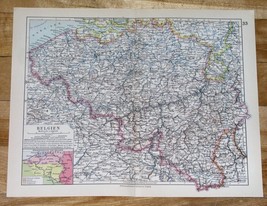 1928 Original Vintage Map Of Belgium / Brussels - £13.41 GBP
