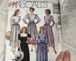 McCalls 4738 Pattern Dress Belt Size 10 12 14 Misses Precut Vintage 1990 - $15.04