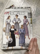 McCalls 4738 Pattern Dress Belt Size 10 12 14 Misses Precut Vintage 1990 - $15.04