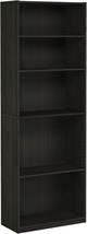 Espresso 5-Shelf Bookcase With 5-Tier Furinno Jaya Simply Home. - £55.89 GBP