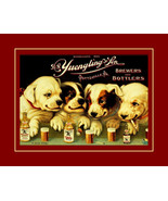 Vintage Yuengling Beer Dogs Poster Print Poster Puppy Puppies Red Bar Wa... - £17.29 GBP+