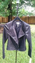 Landry by Shelli Segal Motorcycle Jacket in Black with Silver New with Tags - $55.00