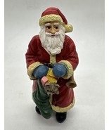 Vintage Hand Painted Youngs Inc. Resin Santa Claus Figurine with Stockin... - €6,91 EUR