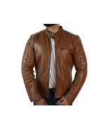 Men &amp; Women Leather Jacket Vintage Biker Café Racer Designer Distressed ... - $277.46 CAD