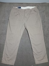 Polo Ralph Lauren Big Andrew Pants Size 40x30 Dark Khaki Cotton - $12.00