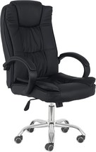 Comfortable Executive Highback Leather Office Chair, 42.52&quot;-45.67&quot;, Blac... - $86.94