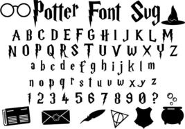 Potter Font SVG, Halloween Font, Wizard Font SVG, Wizard Potter Svg - £1.56 GBP
