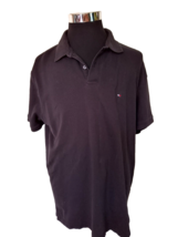 Tommy Hilfiger Polo Shirt Men&#39;s Size  X-Large Black Pique Casual Activew... - $15.84