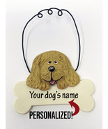 Personalized Gold Cocker Spaniel Dog Name Mini Sign Hanger Decor Figure ... - $280.81 MXN