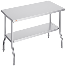 VEVOR Stainless Steel Work Table 48x24 in, 300 lbs Load Folding Commerci... - $139.90