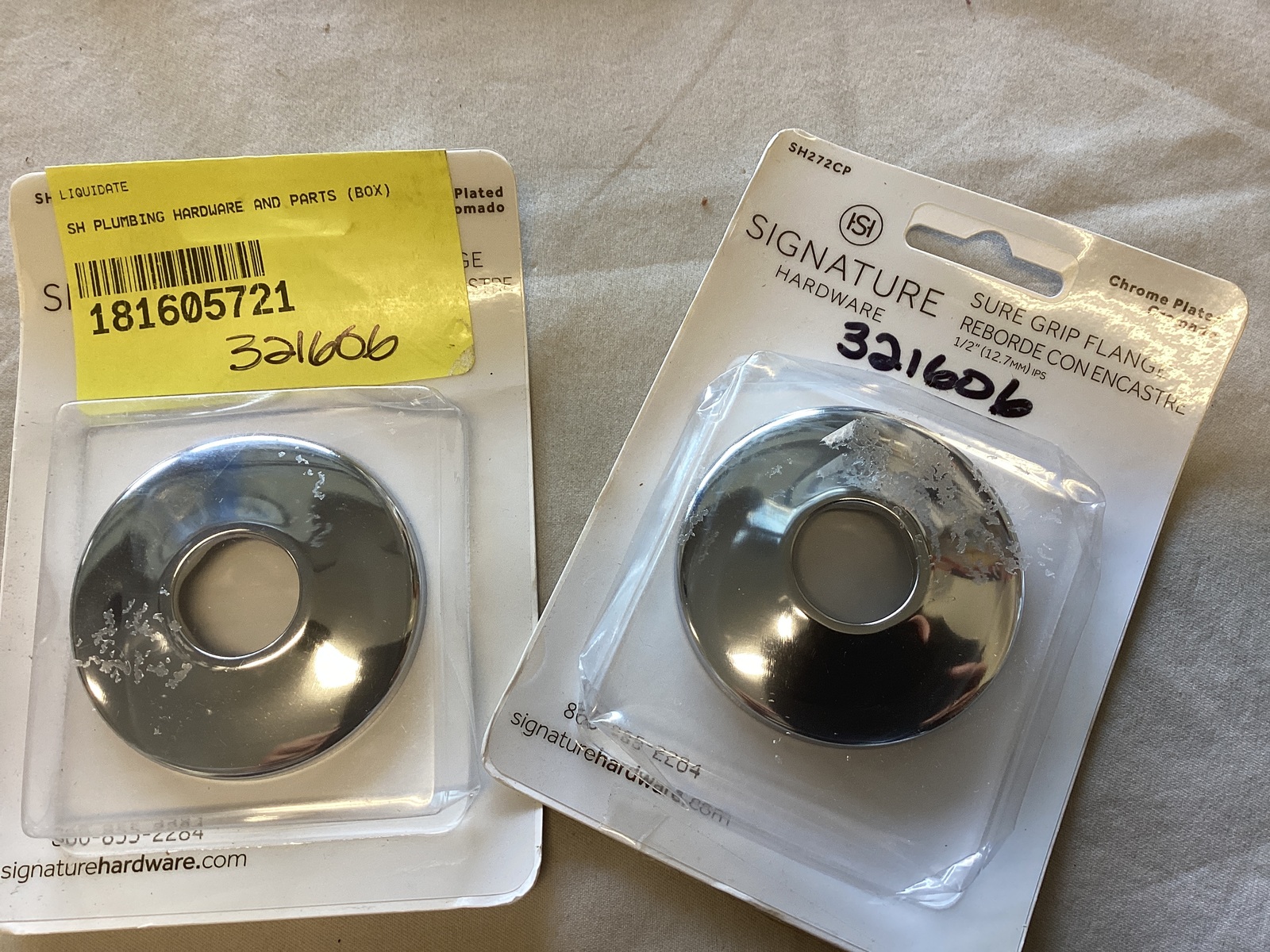 Signature Hardware 321606 1/2&quot; IPS Shower Arm Flange - Chrome - $8.90