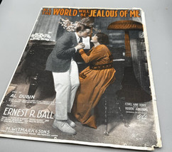 Music  Sheet Play The World Will Be Jealous of Me 1917 14 x 10.5 Ins. - £7.43 GBP