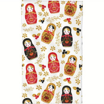 Matroyshka Nesting Doll Hand Towel Red Black Beige 18 x 26-in Polyester ... - $12.44
