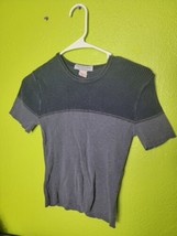 Girls Vintage Top Absolutely Creative Cotton Medium Gray  - $14.69