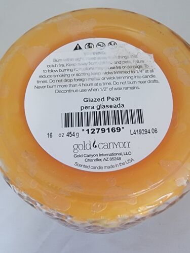Gold Canyon Discontinued RARE 16oz Glazed Pear_Never Burned - £23.23 GBP
