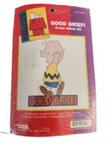 Peanuts Charlie Brown &quot;GOOD GRIEF!&quot; Cross Stitch Kit 28005 - New - £7.91 GBP