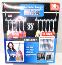 Wonder Hanger Max New &amp; Improved, Pack of 10 – Triples Closet Space Holds 30lbs - £11.38 GBP