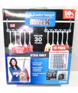 Wonder Hanger Max New &amp; Improved, Pack of 10 – Triples Closet Space Hold... - £11.16 GBP