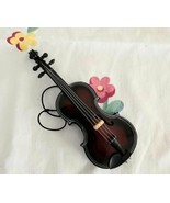Vintage Miniature Brown Plastic Cello Christmas Ornament 5&quot; Tall - $19.01 CAD