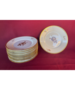 Royal Copenhagen Brown Rose  Plates 7 1/2&quot; Denmark 688 9688 Gold Trim Lo... - $1,399.20 MXN