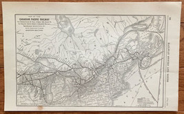 1923 Antique CANADIAN PACIFIC EASTERN SECTION Map Vintage RAILWAY Map - £7.84 GBP