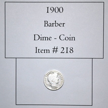 1900, Barber Dime, silver dimes, dimes, vintage coins, rare coins, old coins - £18.64 GBP
