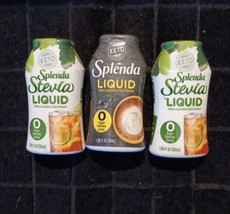 Lot Of 3 Splenda &amp; Stevia Liquid Zero Calorie Sweetener Keto 1.68 oz (G11) - £13.20 GBP