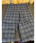 Abercrombie &amp; Fitch Women&#39;s Black And Grey Plaid Wool Blend Pants Size 10 - €14,26 EUR