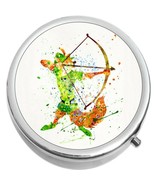 Robin Hood Bow and Arrow Watercolor  Medicine Pill Box - $11.76